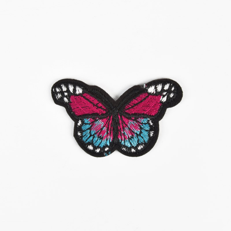Термоаппликация Бабочка, 5,5х3,5 см, Малиново-голубая (APL-060108)