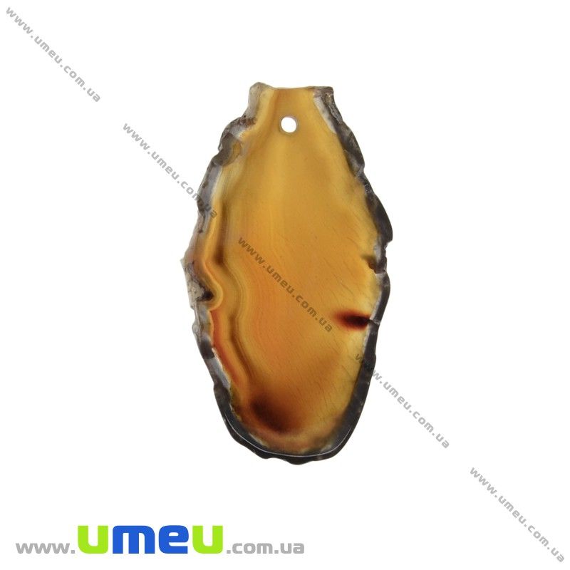 Зріз Агата, Червоний, 45х25 мм (POD-020231)