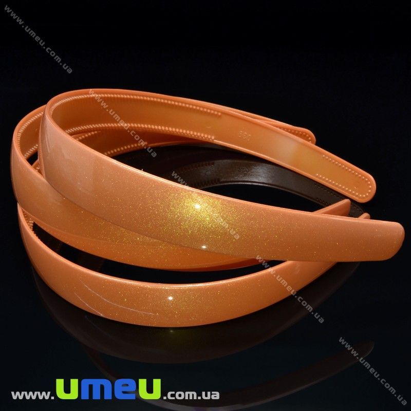 Обруч пластиковий перламутровий, 20 мм, Помаранчевий (OSN-004271)