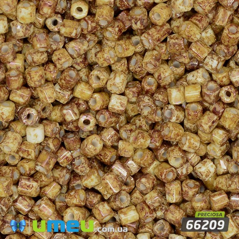 Бісер чеський Рубка 11/0, №66209, Бежево-коричневий (BIS-044074)