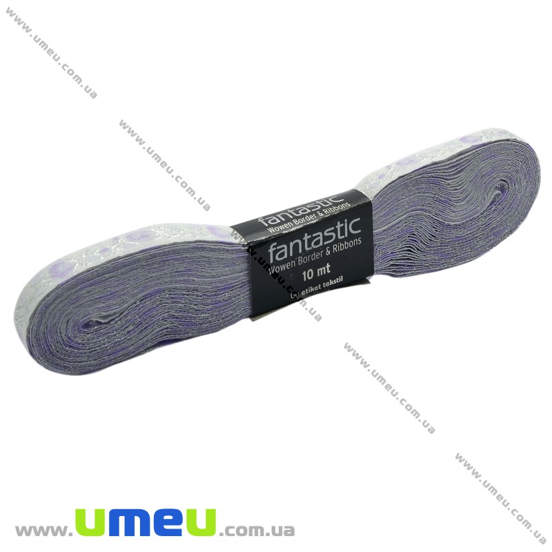 Тасьма Fantastic квіти, 11 мм, Бузкова (LEN-010959)