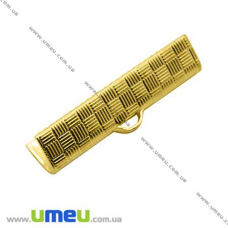 Затиск для стрічок, 25х7 мм, Золото (ZAG-010299)