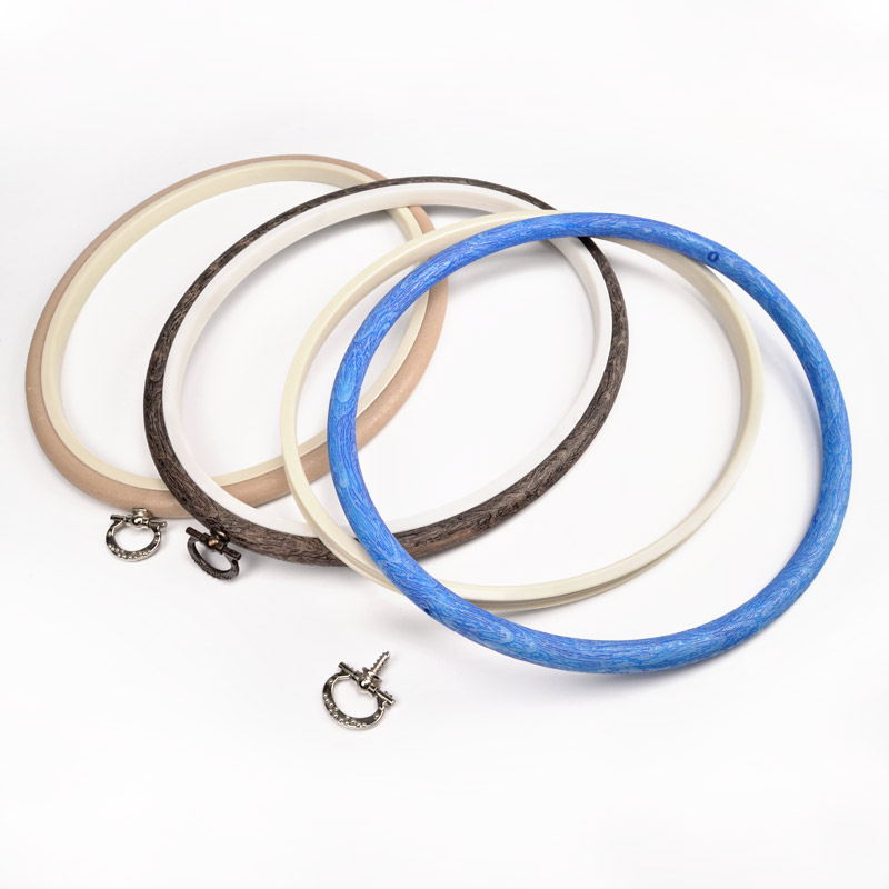 Пяльцы-рамка NURGE овальные пластиковые 11,5х15 см, Бежевые (MUL-053457)