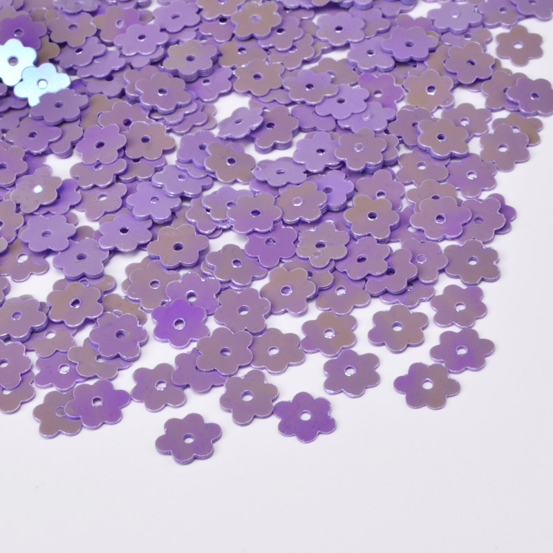 Паєтки Китай Квіти, 7 мм, Бузкові АВ (PAI-052838)