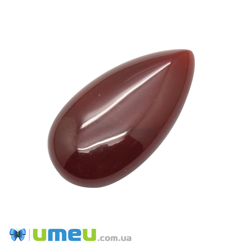 Кабошон нат. камінь Сердолік, Крапля, 27,5х15 мм (KAB-050661)