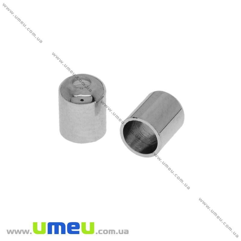 Ковпачок металевий, 5х4 мм, Темне срібло (OBN-031796)