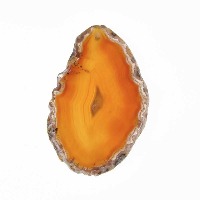 Зріз Агату, Червоно-коричневий, 71х45 мм (POD-014330)