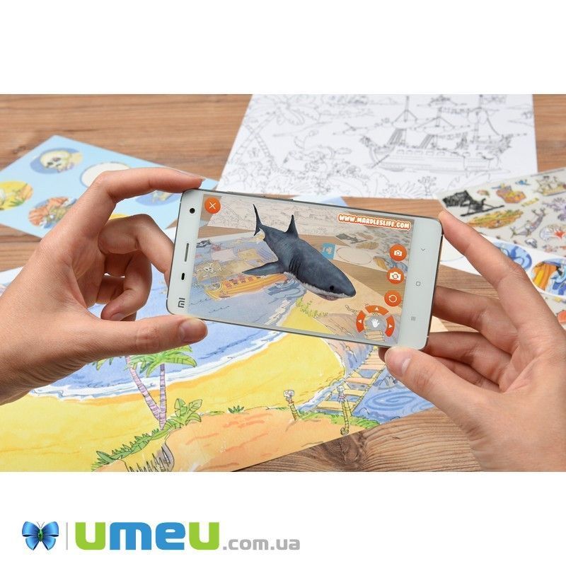 Набір перевідних наклейок Scribble Down з онлайн додатком Острів піратських скарбів (DIF-043417)