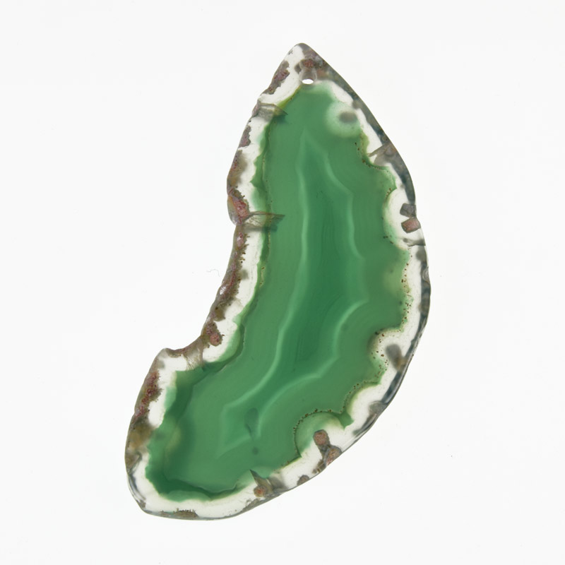 Зріз Агату, Смарагдовий, 76х35 мм (POD-032475)