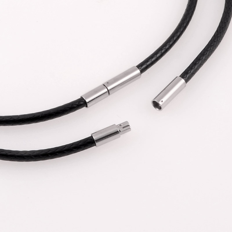 Основа для кольє 3 мм, 45 см, Замок нерж. сталь, Чорна (OSN-055555)