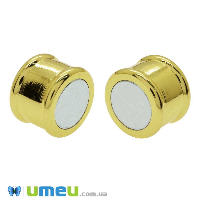 Замок магнітний для вклеювання шнура, Золото, 20х14 мм (ZAM-024097)