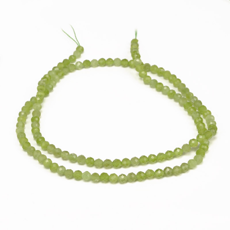 Бусины Кошачий глаз, Синт. камень, 3 мм, Оливковые, Круглые граненые (BUS-054298)