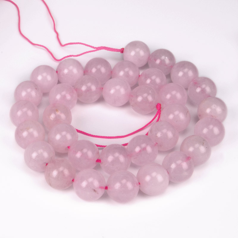 Намистини Кварц рожевий, Натур. камінь, 12 мм, Круглі (BUS-051822)