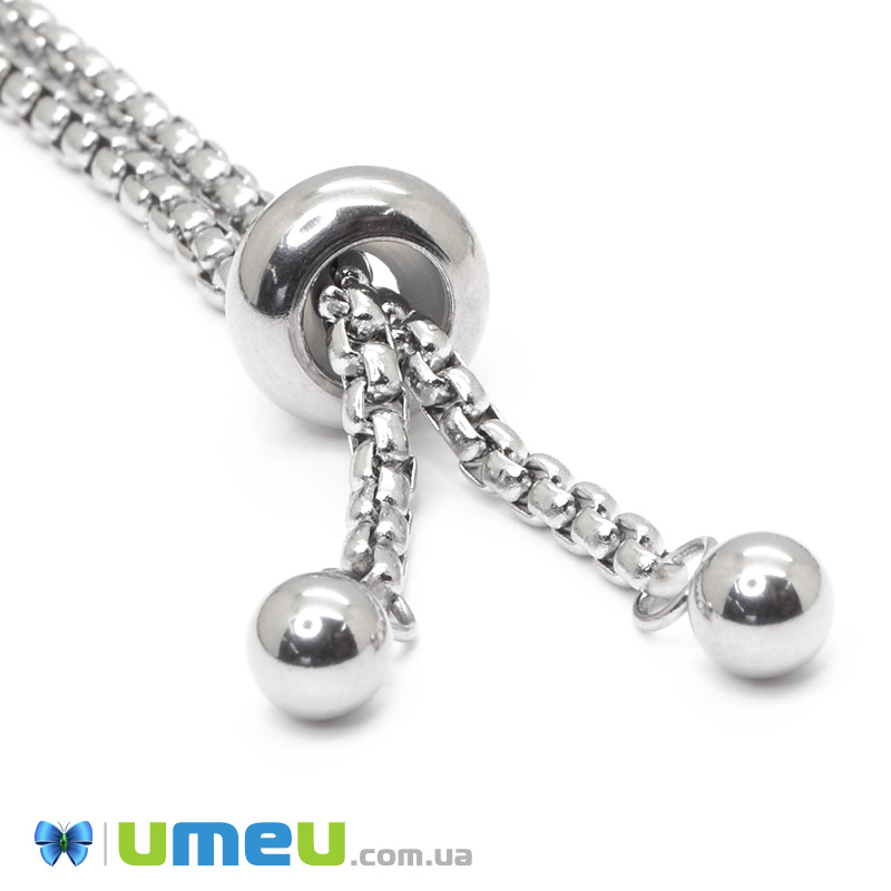 Застібка для браслета з нерж. сталі зі стопером, 11,5 см, Темне срібло (STL-044253)