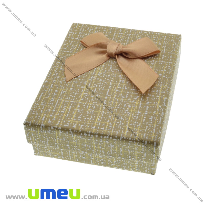 Подарункова коробочка Прямокутна, 9х7х3 см, Бежева (UPK-035931)