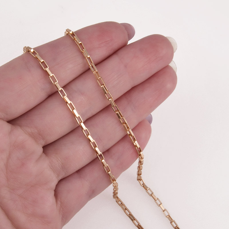 Цепь из нержавеющей стали, 2 мм, Золото (ZEP-055335)