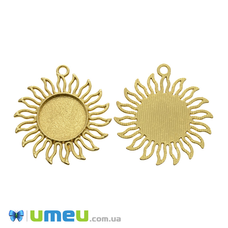 Основа кругла ажурна, 37х34 мм, 16 мм, Золото (OSN-049448)