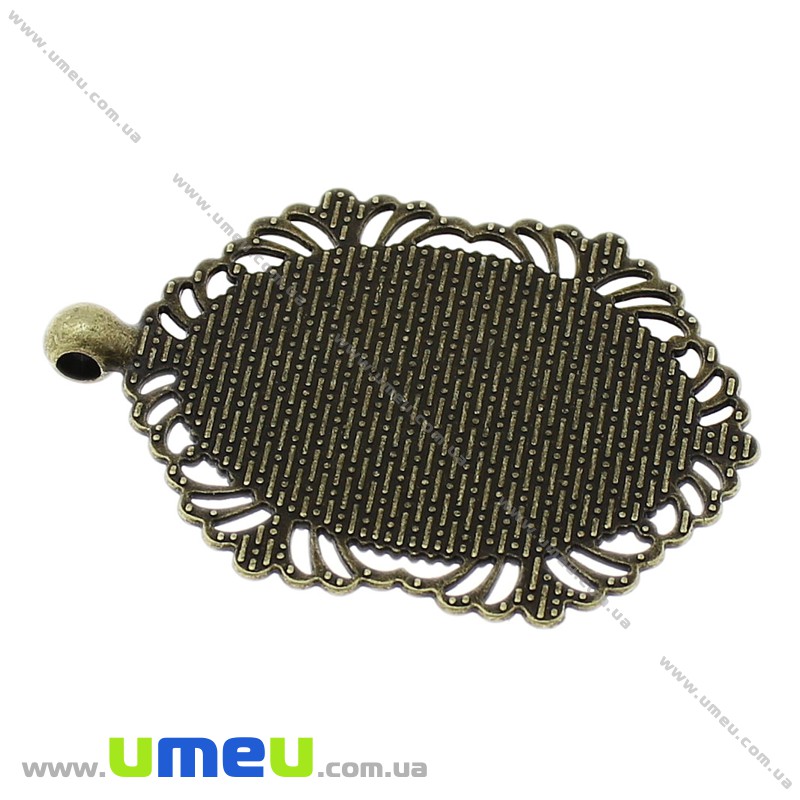 Основа овальна, 53х37 мм, 35х25 мм, Антична бронза (OSN-028217)