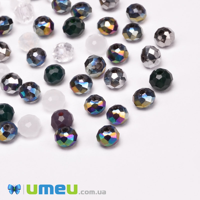 Намистини ронделі, 4х3 мм, Мікс (BUS-050936)