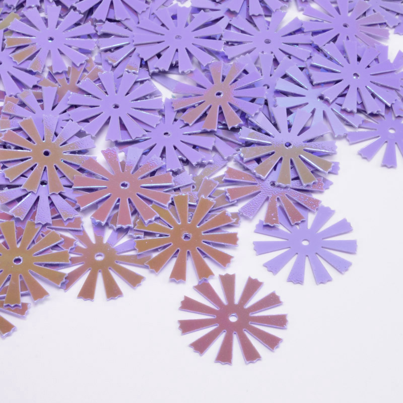 Паєтки Китай Квіти, 16 мм, Бузкові АВ (PAI-052262)