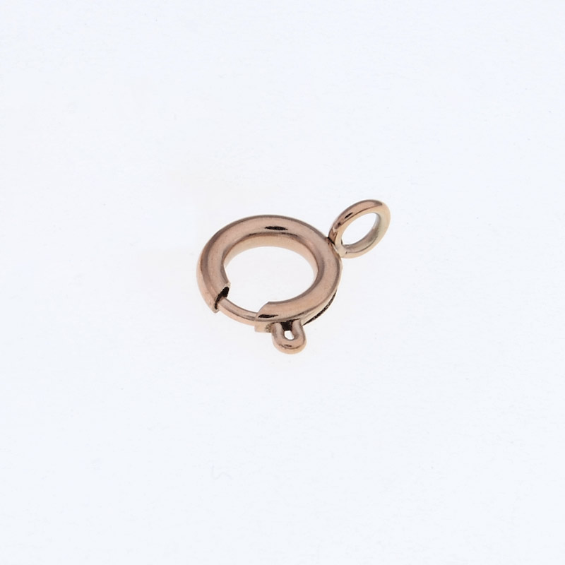 Замок-карабін круглий із нерж. сталі, 8 мм, Рожеве золото (STL-055604)