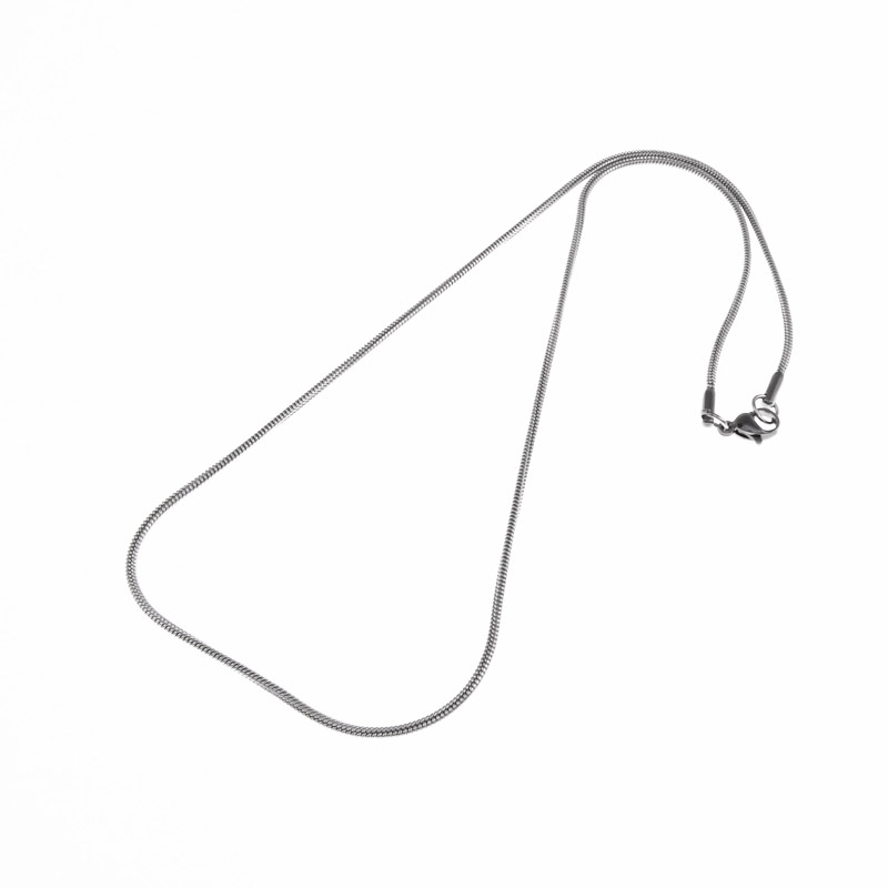 Основа на шею из нерж. ст., 1,5 мм, Темное серебро, 45 см (STL-055562)