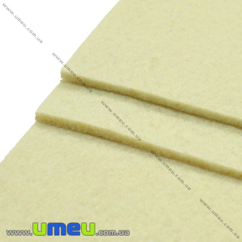 Фетр 2 мм, 20х30 см, Кремовий (FLT-027433)