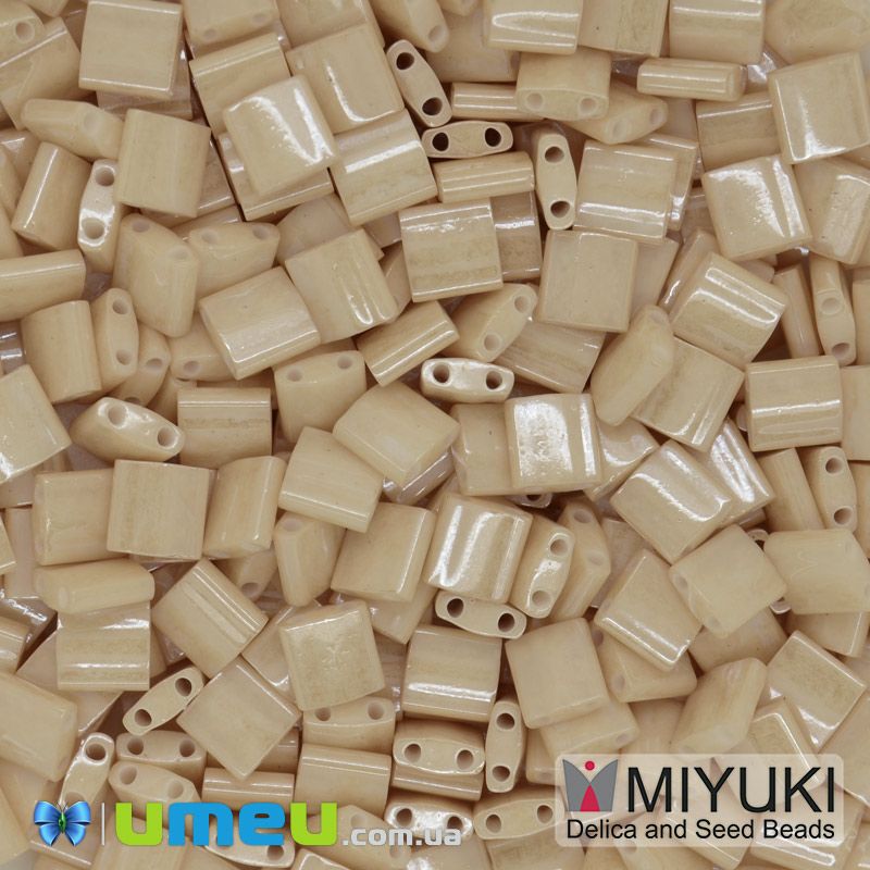 Бісер японський Miyuki TILA №593, 5х5 мм, Бежевий (BIS-046056)