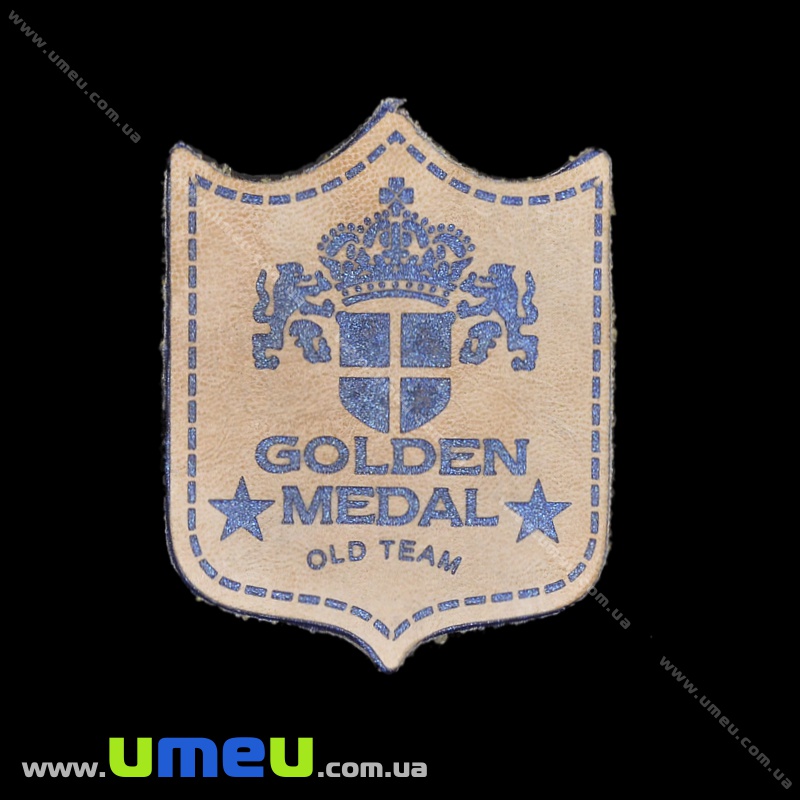 Аплікація пришивна кожзам, 5х3,5 см, Бежева (APL-035206)