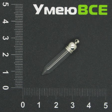 Стеклянная баночка, Прозрачная, 27х5 мм (DIF-006789)