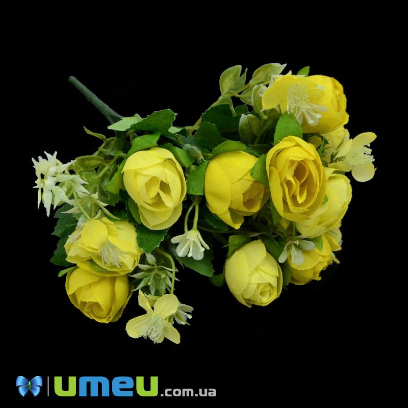 Букет півонії, 30 см, Жовтий (DIF-045805)
