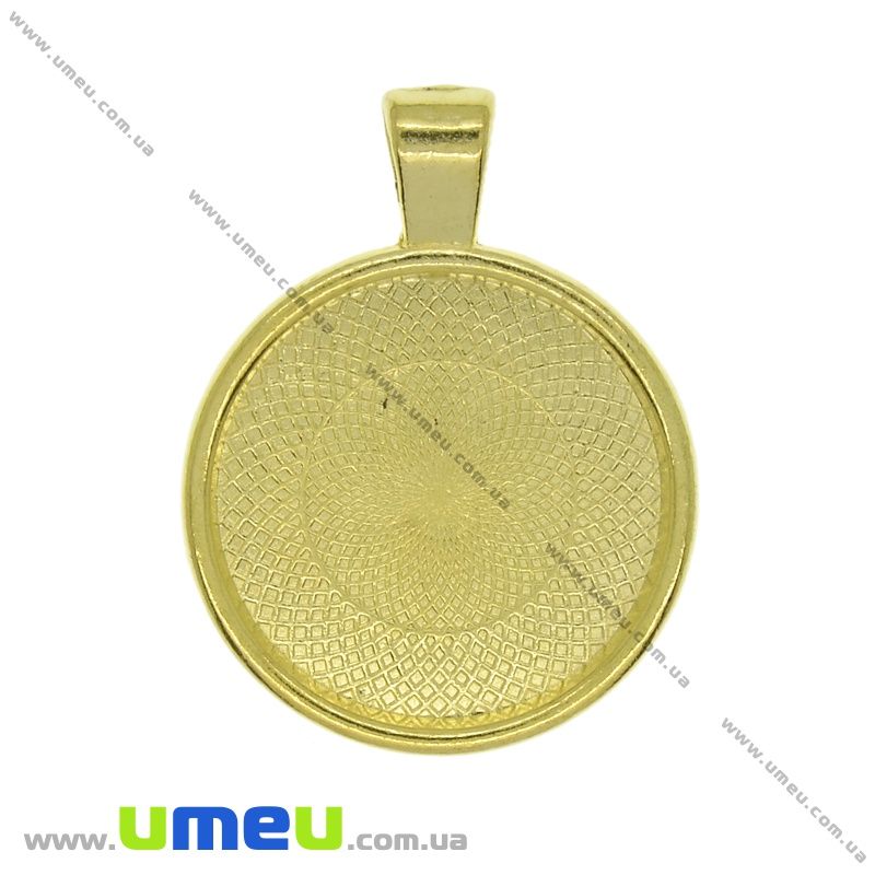 Основа кругла, 37х29 мм, 25 мм, Золото (OSN-037143)