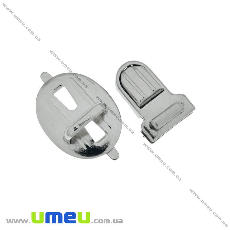 Замок портфельний, 25х19 мм, Темне срібло (BAG-002403)