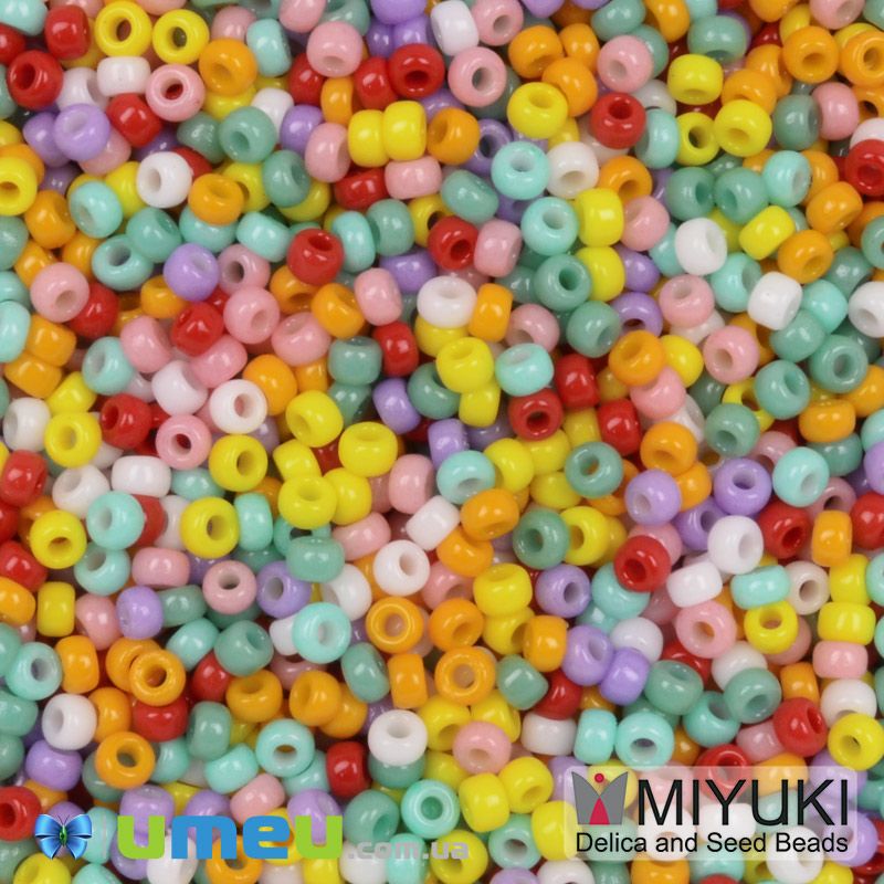Бісер японський Miyuki круглий RR 11/0 №MIX96, Мікс різнокольоровий (BIS-049816)