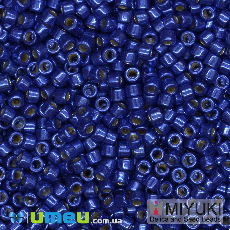 Бісер японський Miyuki Delica 11/0 DB2511, Duracoat Galvanized, Синій (BIS-045501)