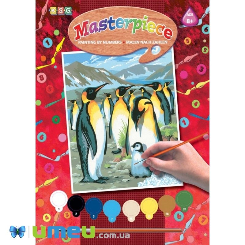 Набір для творчості Sequin Art PAINTING BY NUMBERS JUNIOR Пінгвіни (DIF-043461)