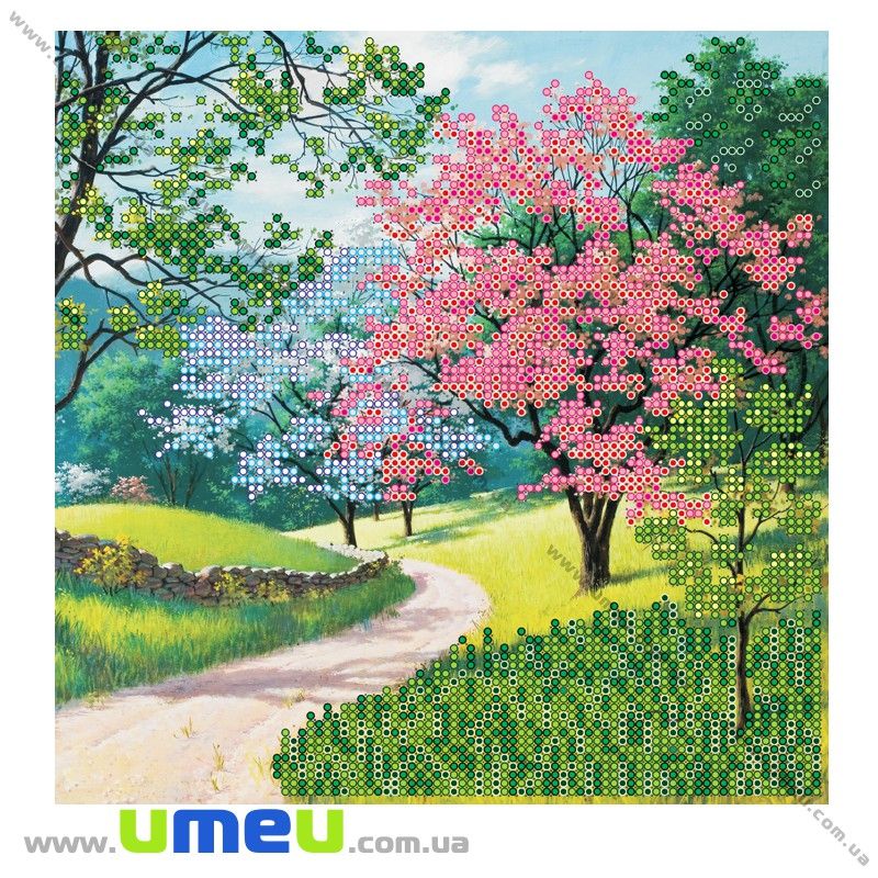 Схема для виш. бісером на полотні Абрис Арт, Квітучий парк, 20х20 см (SXM-027945)