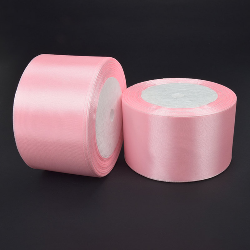 Атласна стрічка, 50 мм, Рожева (LEN-061064)