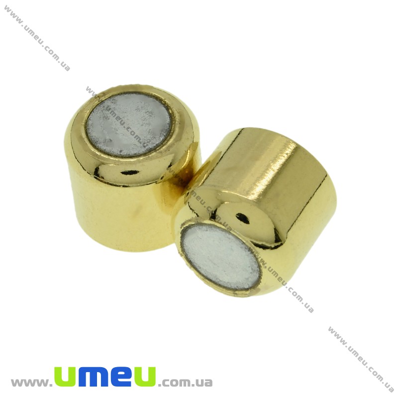 Замок магнітний для вклеювання шнура, Золото, 19х11 мм (ZAM-024119)
