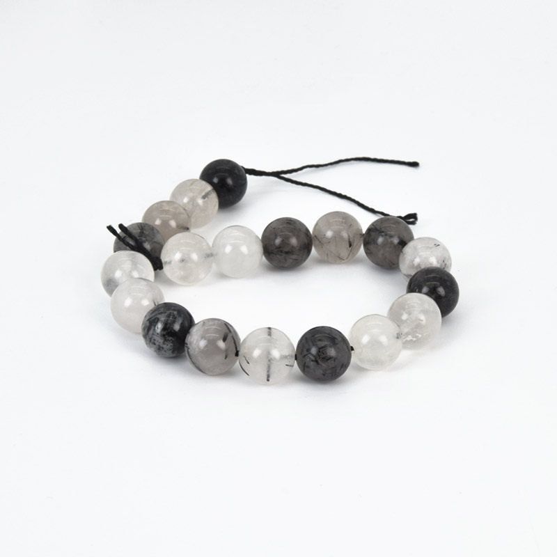 Намистини Кварц рутиловий, Натур. камінь, 10 мм, Круглі, 19 см (BUS-058022)