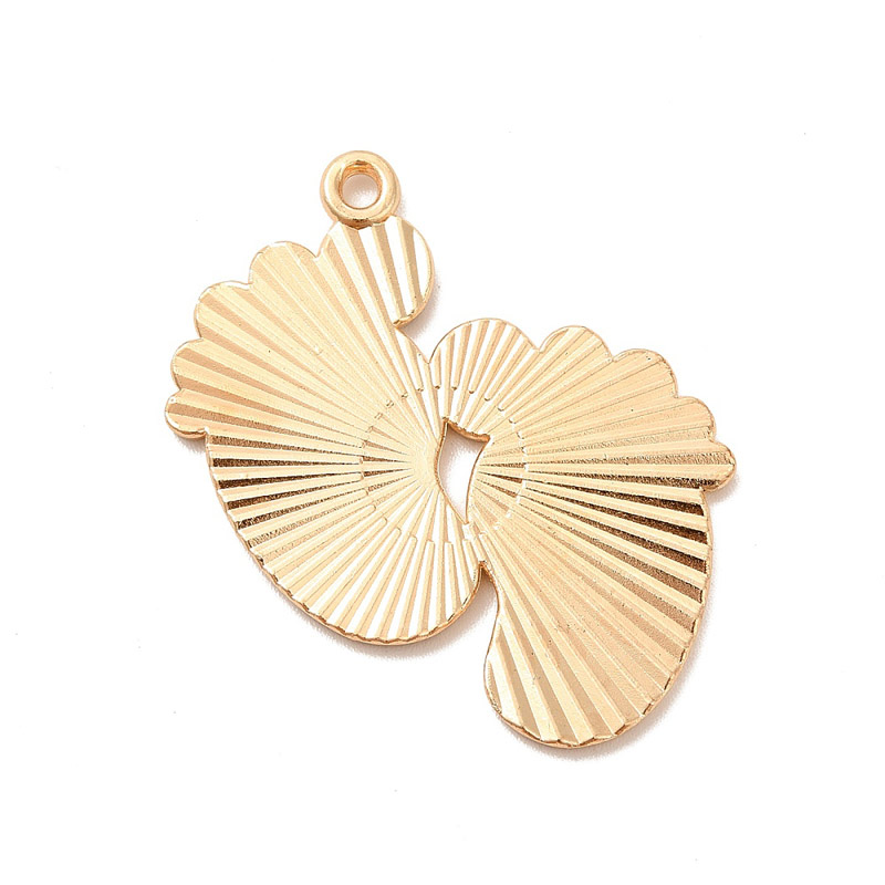 Підвіска метал. Сліди блакитні, 33х30 мм, Золото (POD-053617)