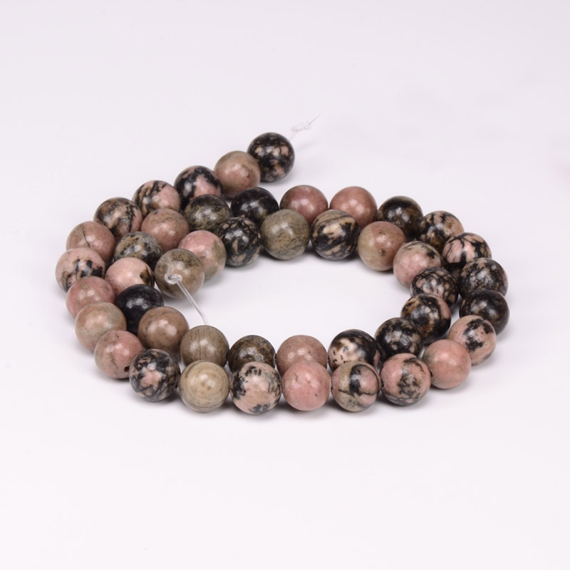 Намистини Родоніт, Натур. камінь, 8,5 мм, Круглі (BUS-056094)