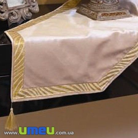 Тесьма Fantastic люрексовая, 22 мм, Золотисто-кремовая (LEN-010910)