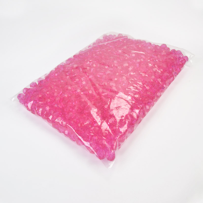 Намистини для сумок ОПТ, Акрилові, Круглі грановані, 10 мм, Рожеві (BUS-059889)