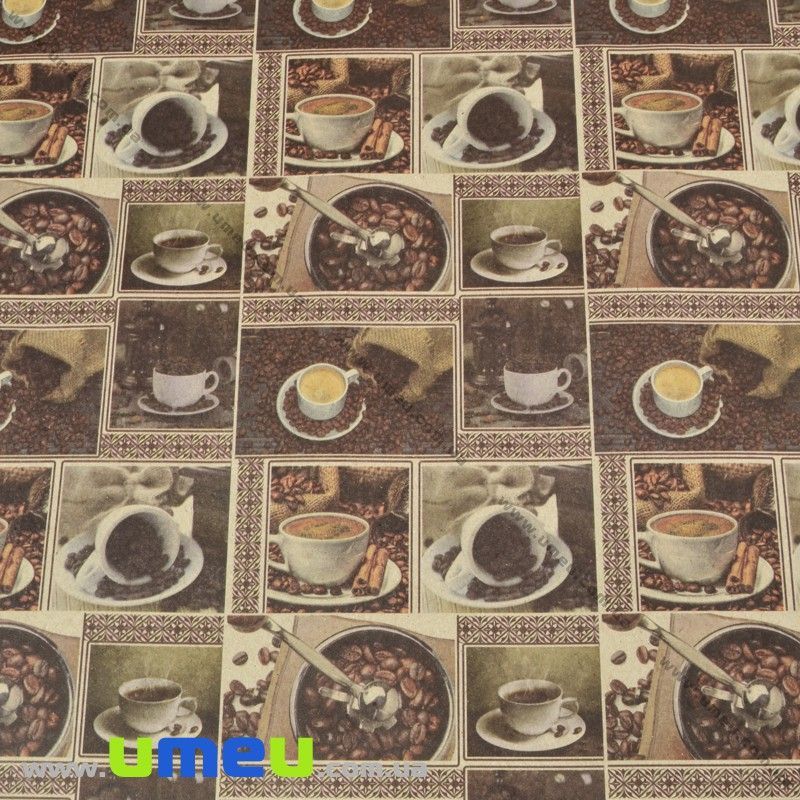 Пакувальний крафт папір Кава, Бежевий, 70х100 см (UPK-030284)