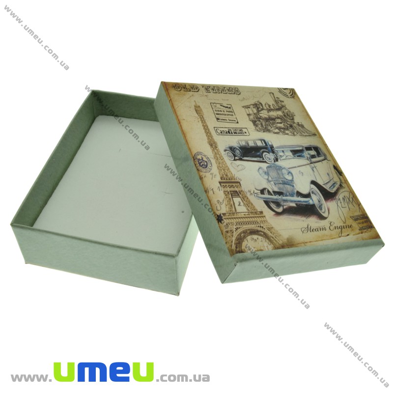 Подарункова коробочка Прямокутна з малюнком, 9х7х3 см, Бежева (UPK-023168)