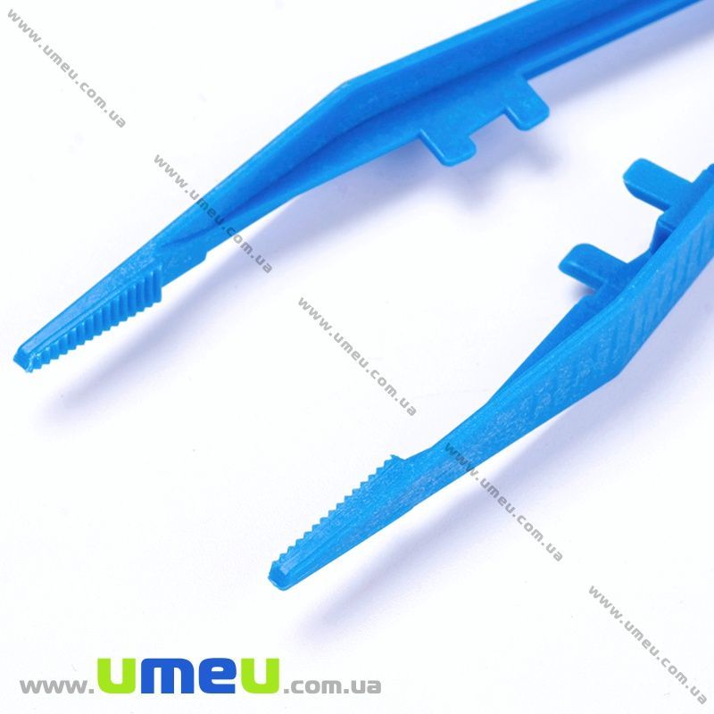 Пінцет біжутерний пластиковий, 13 cм, Синій (INS-037138)