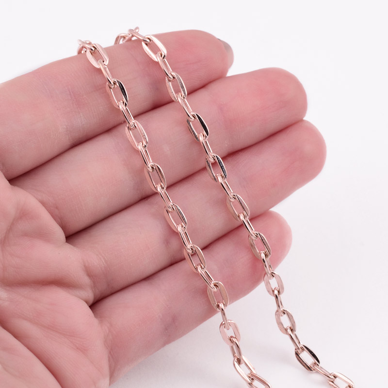 Ланцюг, Рожеве золото, 6,5х4 мм (ZEP-056049)