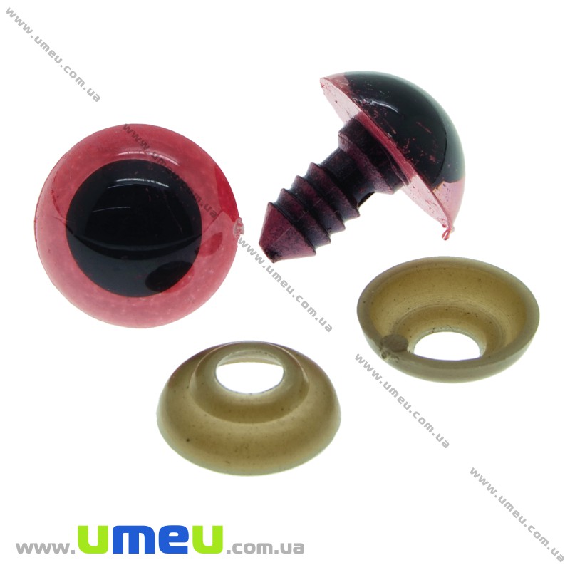 Очки з штифтом круглі (з заглушками), 10 мм, Рожеві (DIF-030528)