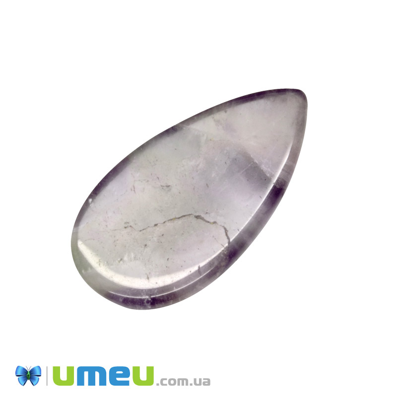 Кабошон нат. камінь Аметист, Крапля, 27,7 х15,1 мм (KAB-050669)